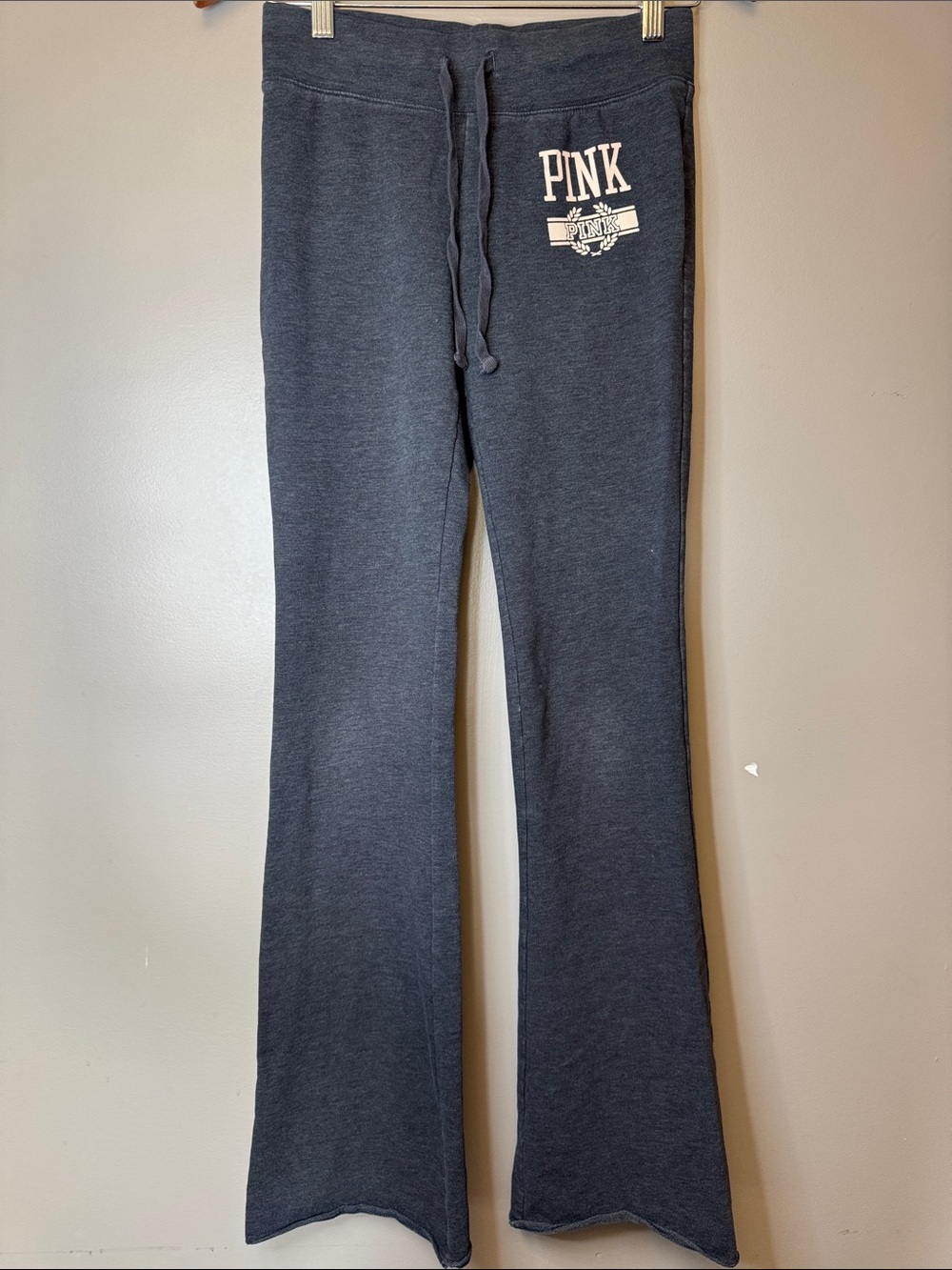 PINK Victoria's Secret Navy Drawstring Flare Sweatpants